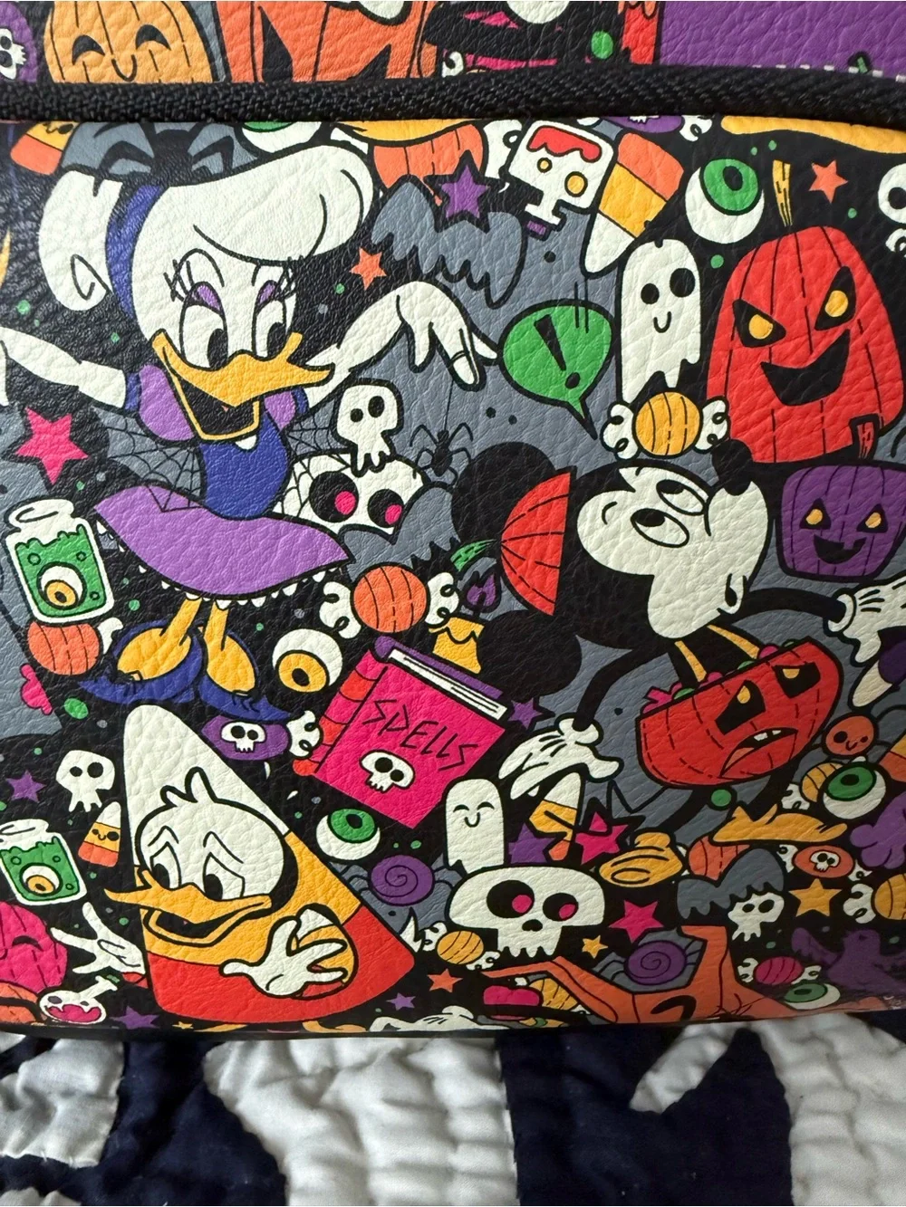 Disney Parks Halloween Mickey and Friends w/pumpkins Ghosts Mini Backpack